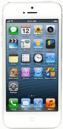 Смартфон Apple iPhone 5 32Gb White & Silver - Северск